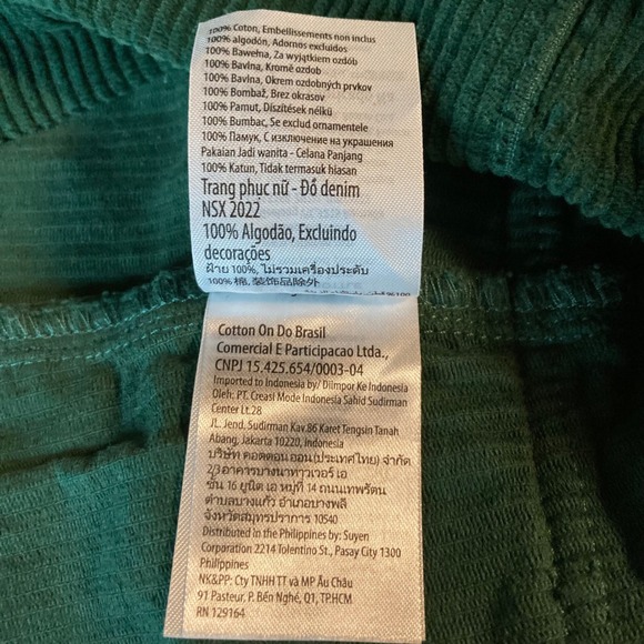 Cotton On Cord Utility Skirt Deep Green Cargo Pocket Mini 6 Streetwear Casual - Picture 7 of 7